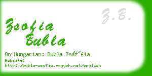 zsofia bubla business card